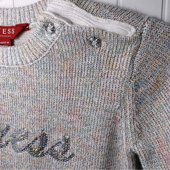 Guess Emory Sparkle Sweater dress - Rainbow Multicolored combo -12M - NWT - Picture 12 of 16